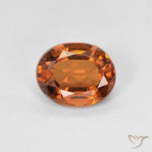 1.22ct Natural laranja avermelhado granada hessonita, oval, VVS-VS