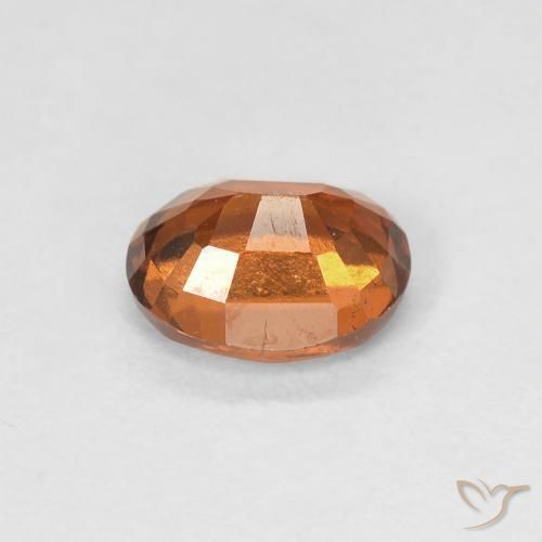 granada hessonita laranja avermelhado Natural 1.22ct, oval, VVS-VS