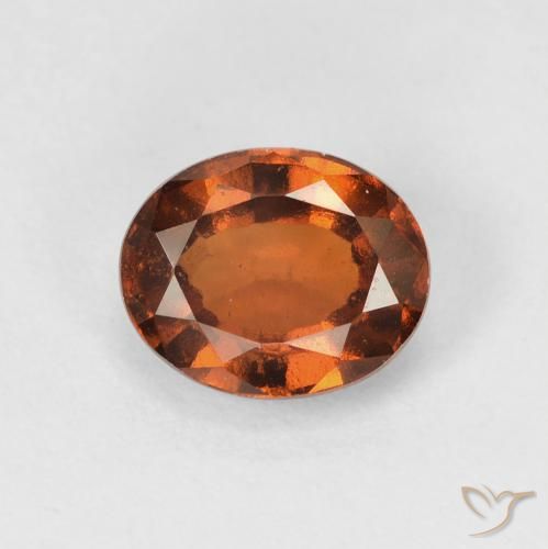 1.56ct Natural Laranja Profundo granada hessonita, oval, VVS-VS