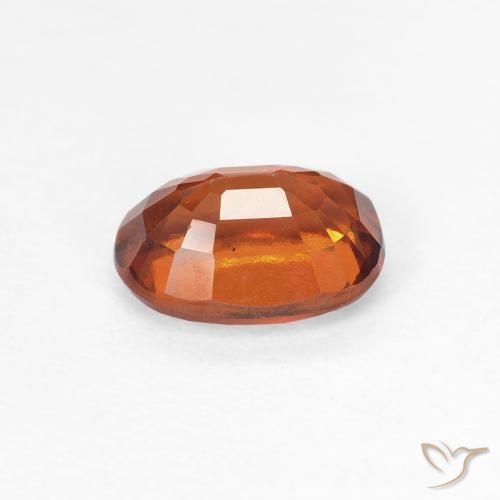 granada hessonita laranja avermelhado Natural 1.09ct, oval, VS