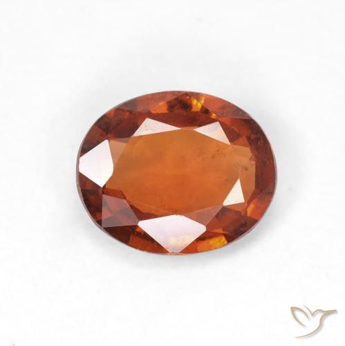 1.22ct Natural Laranja Profundo granada hessonita, oval, VS