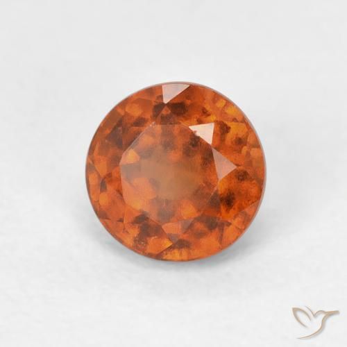 granada hessonita âmbar laranja Natural 1.02ct, Redondo, VVS-VS