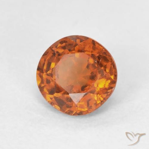 granada hessonita Medium Dark-Orange Natural 0.95ct, Redondo, VVS-VS
