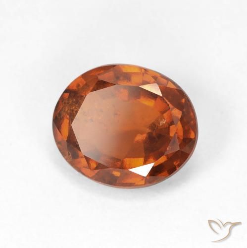 granada hessonita âmbar laranja Natural 2.32ct, oval, VS