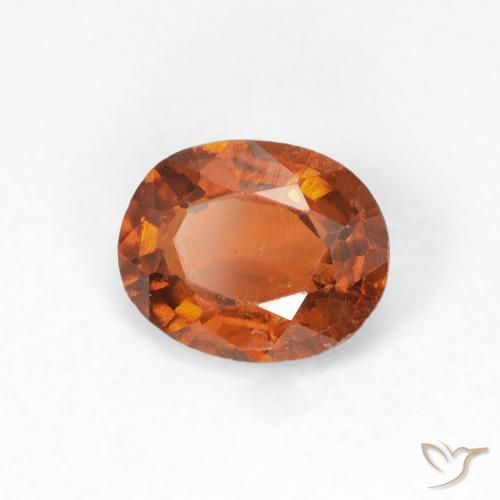 granada hessonita Medium Dark-Orange Natural 0.92ct, oval, VS