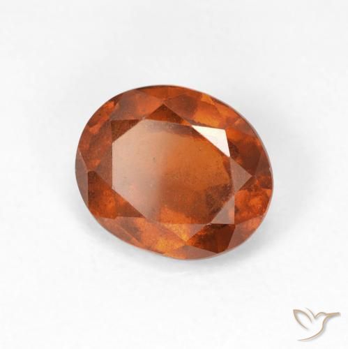 granada hessonita Medium Dark-Orange Natural 2.15ct, oval, VS