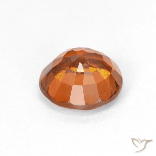 granada hessonita laranja avermelhado Natural 0.92ct, Redondo, VS