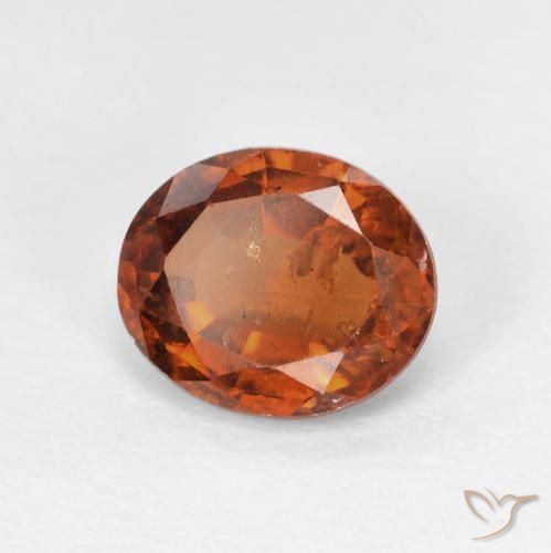 granada hessonita Laranja Profundo Natural 2.12ct, oval, VS