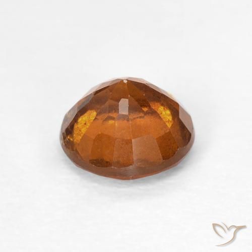 granada hessonita Laranja Profundo Natural 0.94ct, Redondo, VS