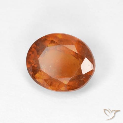 granada hessonita âmbar laranja Natural 2.12ct, oval, VS