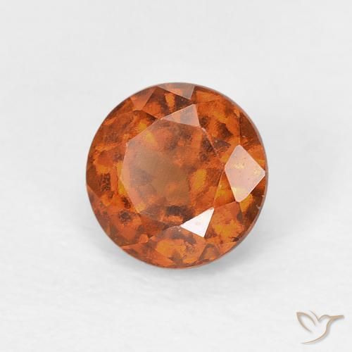 granada hessonita âmbar laranja Natural 0.94ct, Redondo, VS