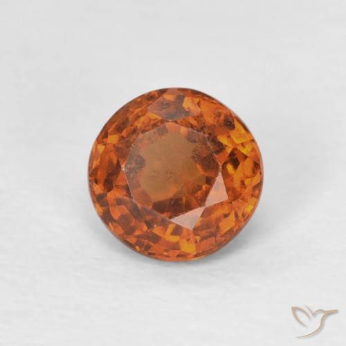 granada hessonita Medium Dark-Orange Natural 0.85ct, Redondo, VS