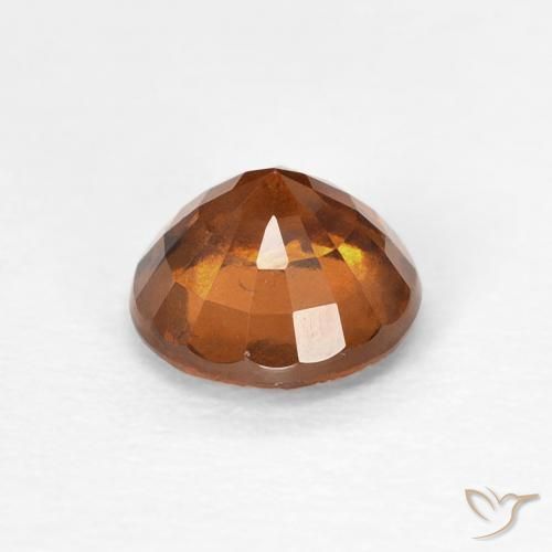 granada hessonita Laranja Profundo Natural 0.91ct, Redondo, VS