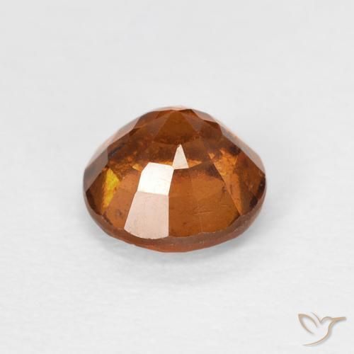 granada hessonita Laranja Profundo Natural 0.95ct, Redondo, VS