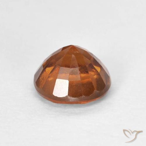 granada hessonita Laranja Profundo Natural 0.98ct, Redondo, VS