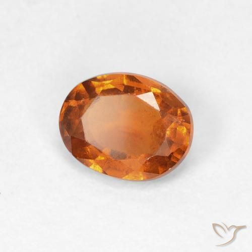 granada hessonita Laranja Profundo Natural 0.95ct, oval, VS