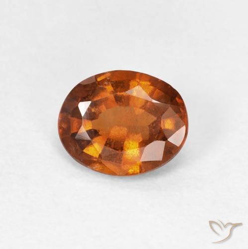 1.06ct Natural Laranja Profundo granada hessonita, oval, VS