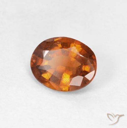 granada hessonita Laranja Profundo Natural 1.06ct, oval, VS