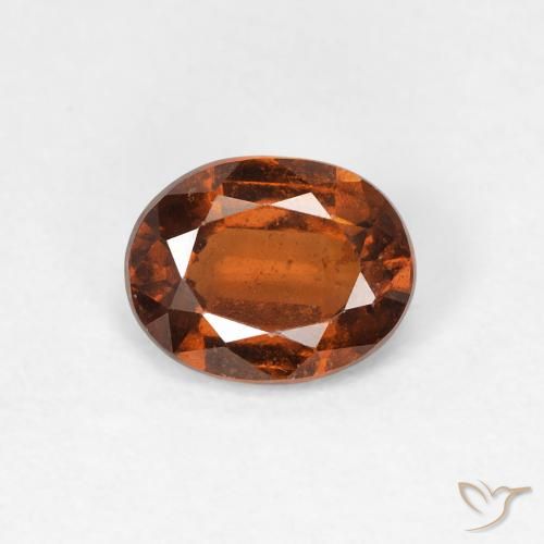 1.23ct Natural Laranja escuro granada hessonita, oval, VS