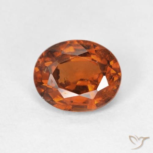 1.74ct Natural Laranja escuro granada hessonita, oval, VS