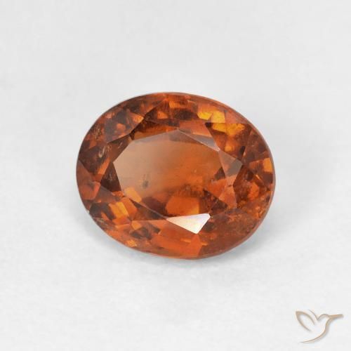 granada hessonita Laranja escuro Natural 1.74ct, oval, VS