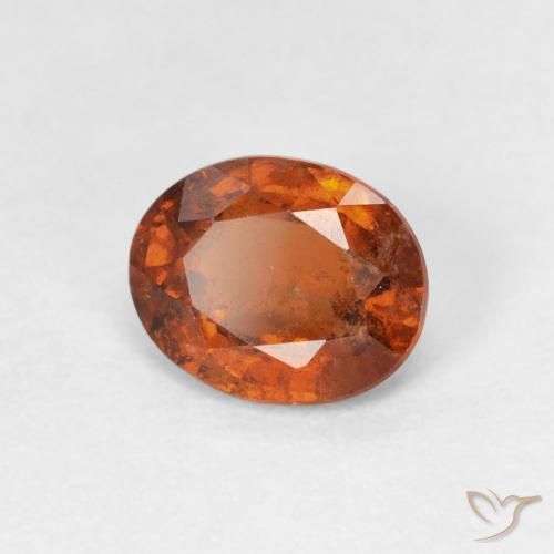granada hessonita Medium Dark-Orange Natural 1.39ct, oval, VS