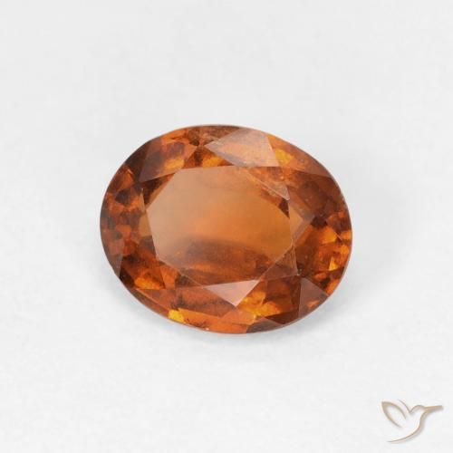 granada hessonita Laranja Profundo Natural 1.48ct, oval, VS