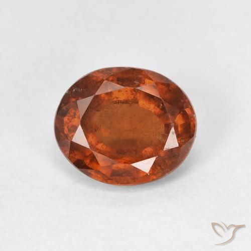 1.71ct Natural Laranja escuro granada hessonita, oval, VS