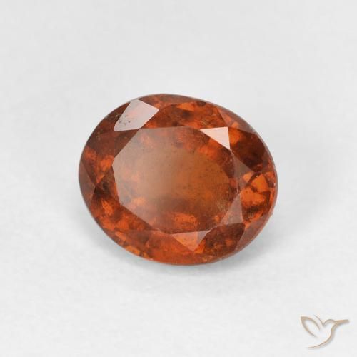 granada hessonita Laranja escuro Natural 1.71ct, oval, VS