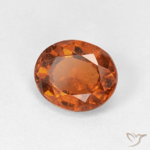 granada hessonita Medium Dark-Orange Natural 1.56ct, oval, VS