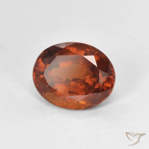 granada hessonita Laranja escuro Natural 1.64ct, oval, VS