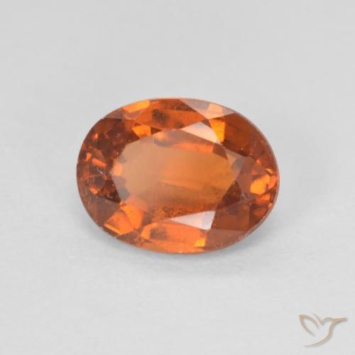 granada hessonita Laranja Profundo Natural 1.74ct, oval, VVS-VS