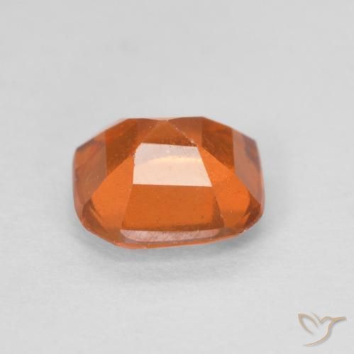 granada hessonita Laranja Médio Natural 1.27ct, Almofada, VVS-VS