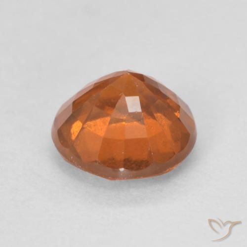 granada hessonita Laranja Profundo Natural 0.86ct, Redondo, VVS-VS
