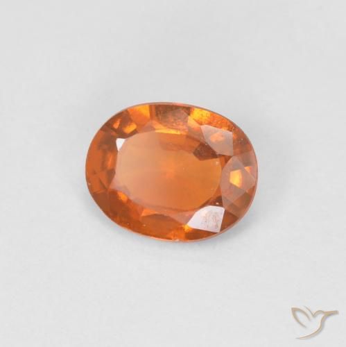 granada hessonita Laranja Profundo Natural 0.82ct, oval, VVS-VS