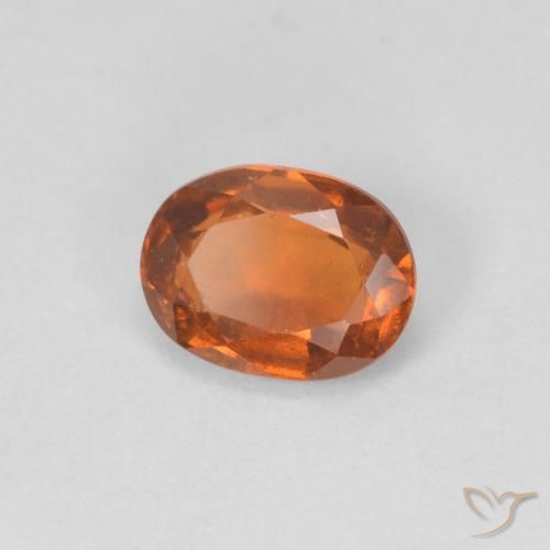 granada hessonita Medium Dark-Orange Natural 0.96ct, oval, VVS-VS