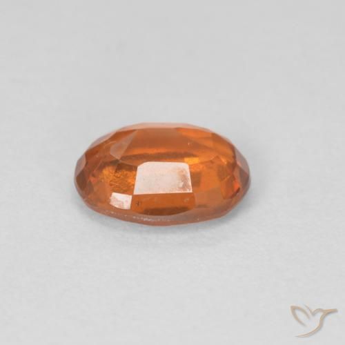 granada hessonita Medium Dark-Orange Natural 0.96ct, oval, VVS-VS