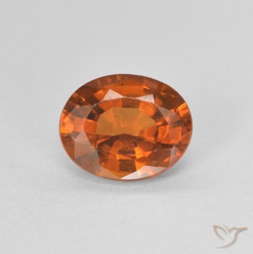 1.10ct Natural Laranja Profundo granada hessonita, oval, VVS-VS