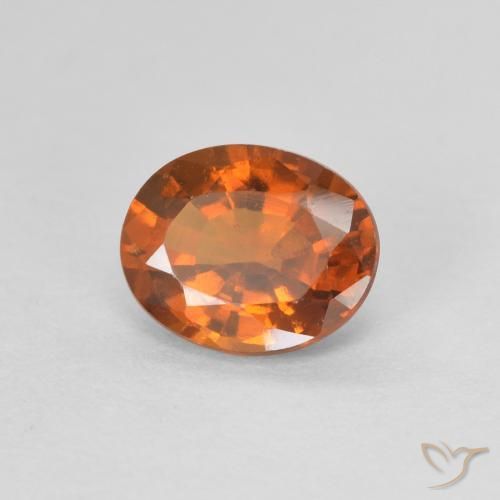 granada hessonita Laranja Profundo Natural 1.10ct, oval, VVS-VS