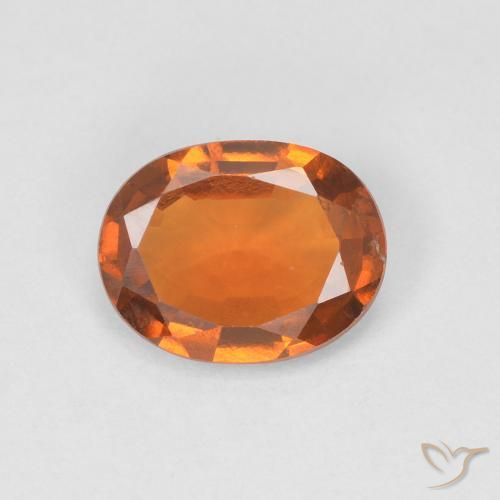 1.10ct Natural Laranja Profundo granada hessonita, oval, VVS-VS
