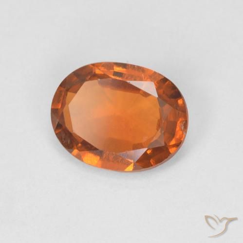 granada hessonita Laranja Profundo Natural 1.10ct, oval, VVS-VS