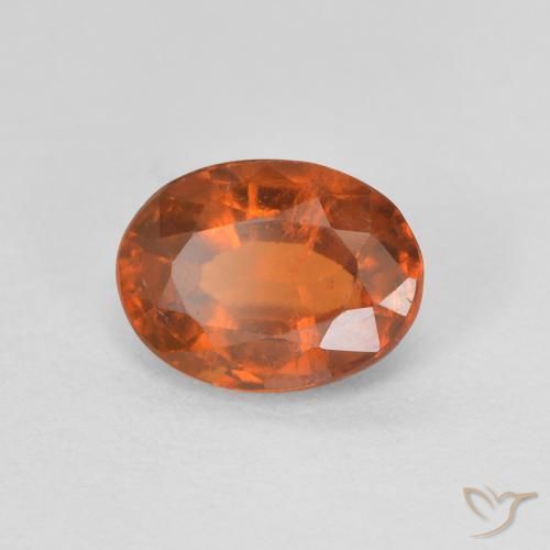 granada hessonita âmbar laranja Natural 1.22ct, oval, VVS-VS