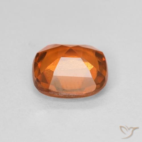 granada hessonita Laranja Médio Natural 1.57ct, Almofada, VVS-VS