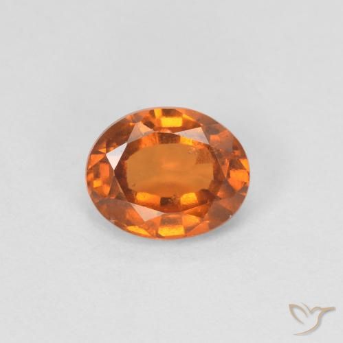0.92ct Natural Laranja Médio granada hessonita, oval, VVS-VS