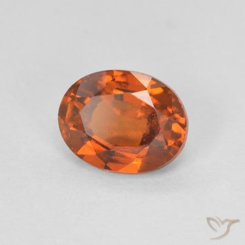 granada hessonita Medium Dark-Orange Natural 1.22ct, oval, VVS-VS