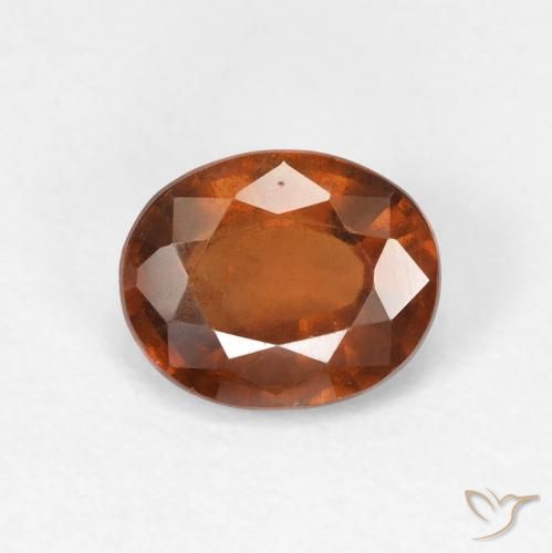 1.51ct Natural âmbar laranja granada hessonita, oval, VVS-VS