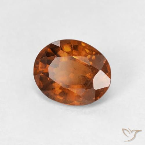 granada hessonita Medium Dark-Orange Natural 0.98ct, oval, VVS-VS