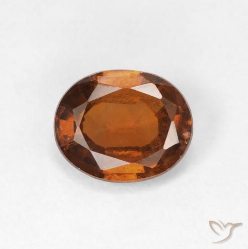1.30ct Natural âmbar laranja granada hessonita, oval, VVS-VS