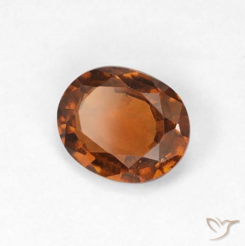 granada hessonita Laranja Profundo Natural 1.14ct, oval, VVS-VS