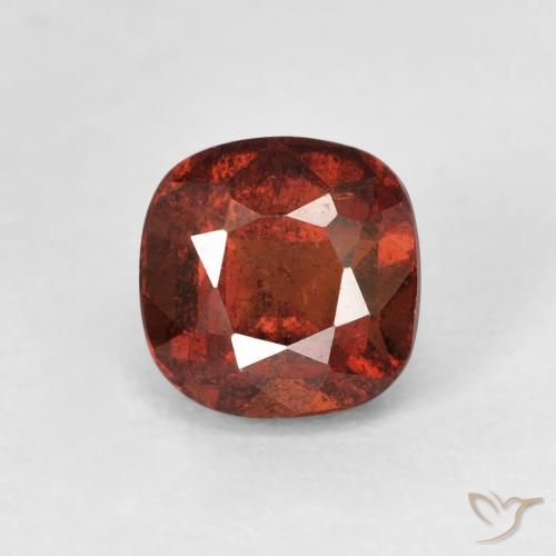 1.58ct Natural Laranja escuro granada hessonita, Almofada, VS
